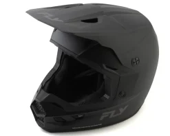 Fly Racing Youth Kinetic Solid Helmet (Matte Black) (Youth L)