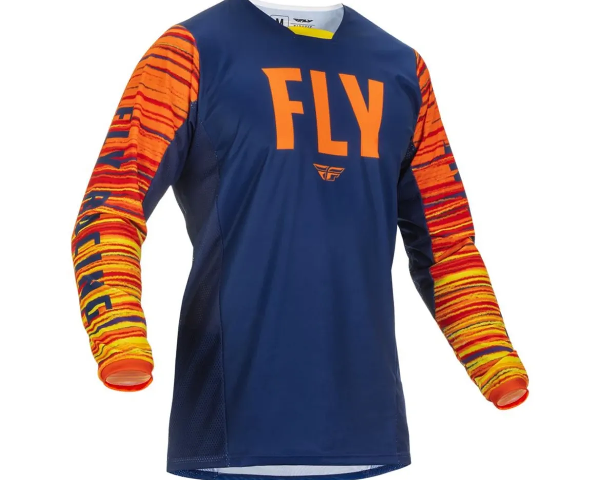 Fly Racing Kinetic Wave Jersey (Navy/Orange) (S)