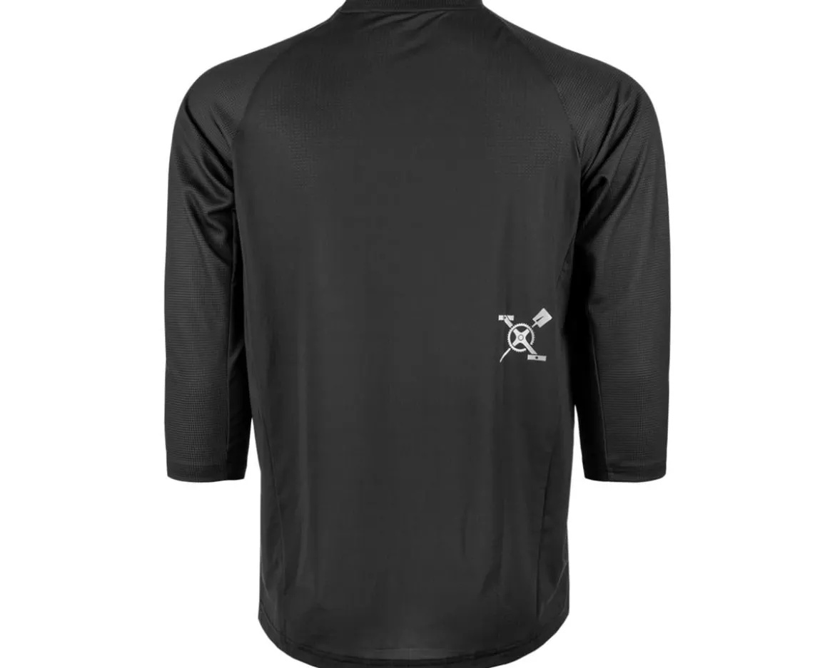 Fly Racing Ripa 3/4 Sleeve Jersey (Black/Grey) (S)