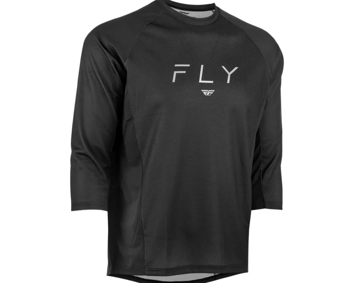 Fly Racing Ripa 3/4 Sleeve Jersey (Black/Grey) (S)