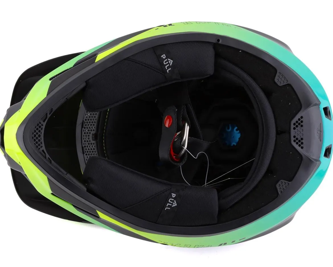 Fly Racing Werx-R Carbon Full Face Helmet (Hi-Viz/Teal/Carbon) (Youth L)