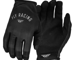 Fly Racing Women's Lite Long Finger Gloves (Black/Light Grey) (S)