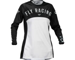 Fly Racing Women's Lite Long Sleeve Jersey (Black/Light Grey) (L)