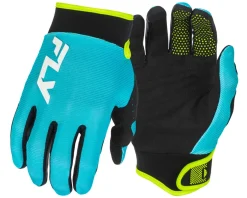 Fly Racing Youth F-16 Gloves (Aqua/Black/White) (Youth L)
