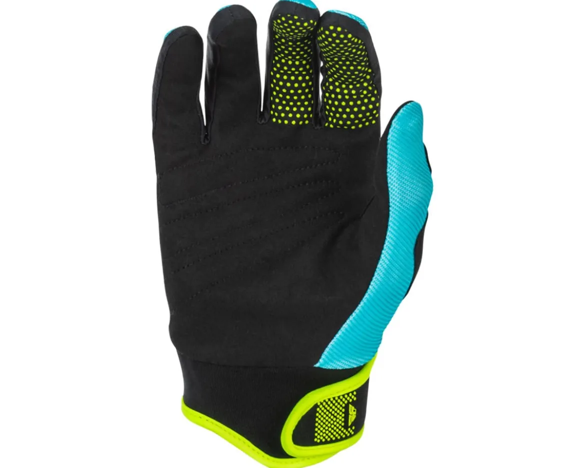 Fly Racing Youth F-16 Gloves (Aqua/Black/White) (Youth L)