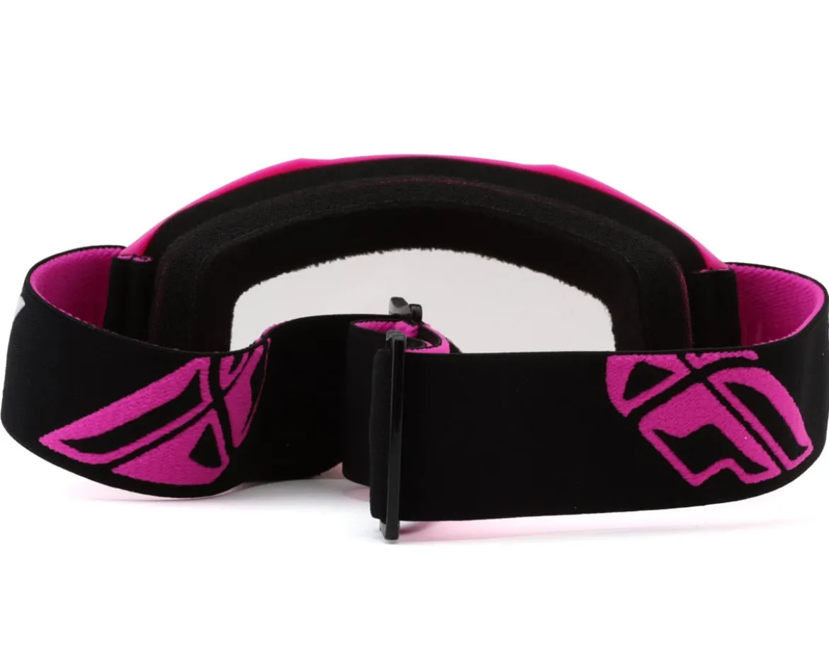 Fly Racing Youth Focus Goggle (Black/Pink) (Clear Lens)