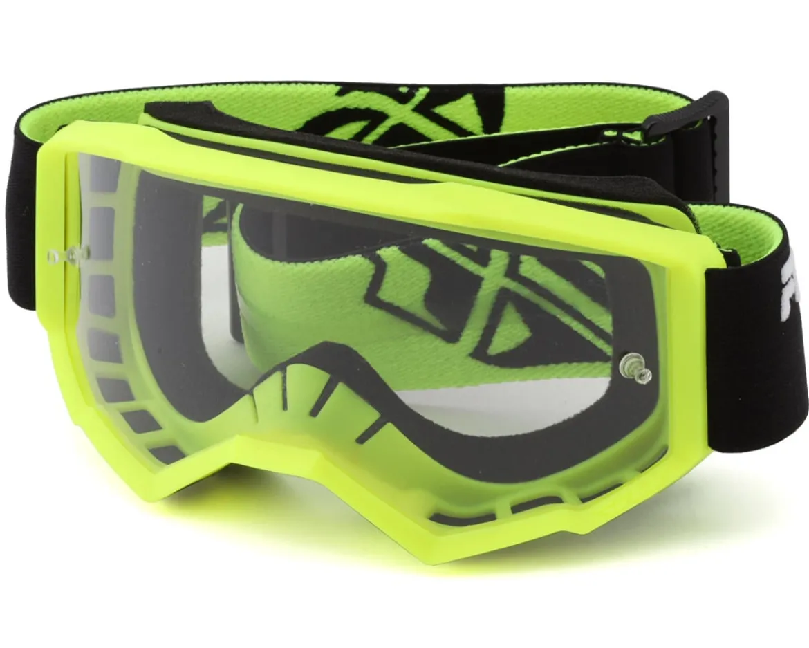 Fly Racing Youth Focus Goggle (Hi-Vis/Black) (Clear Lens)