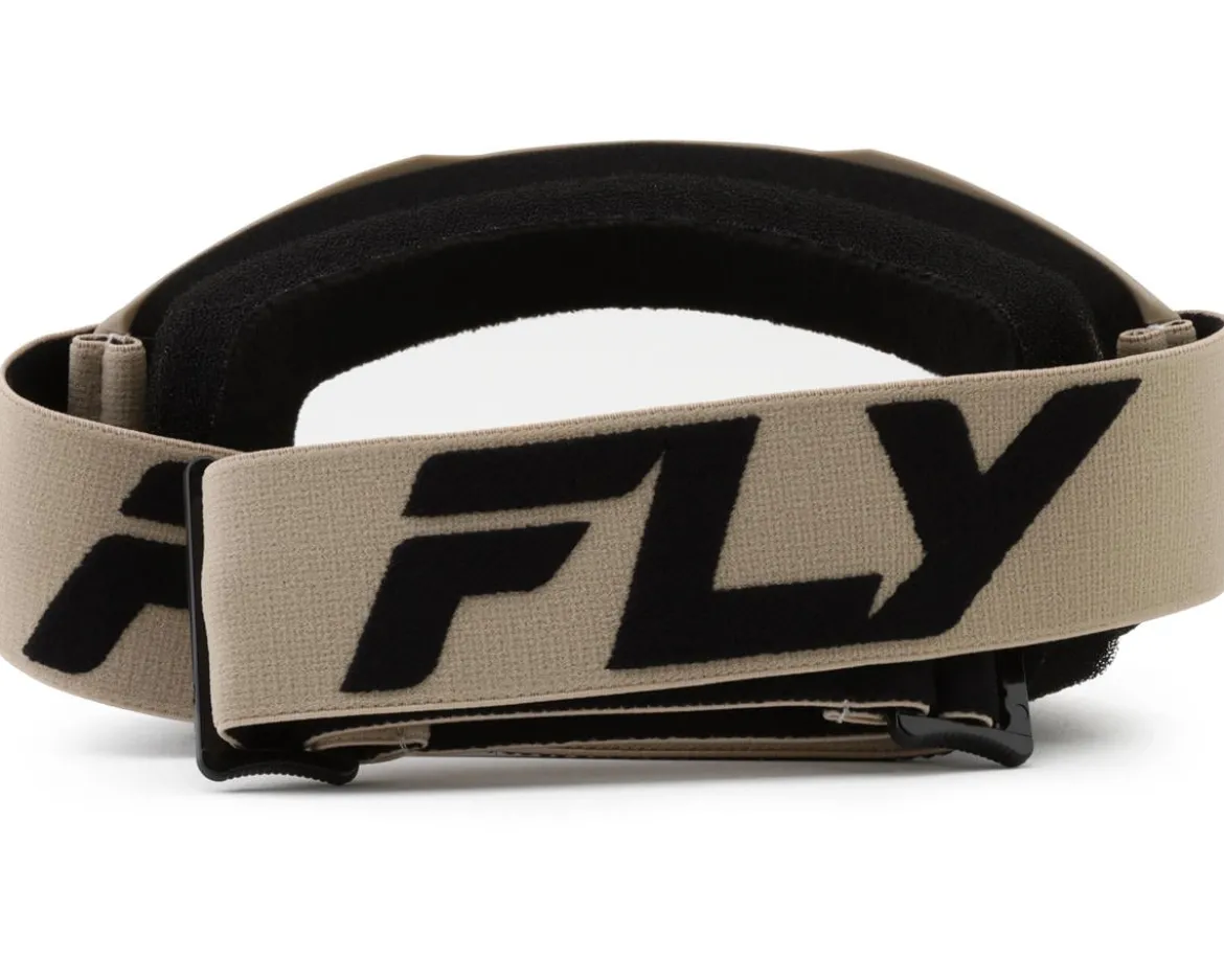 Fly Racing Youth Focus Goggles (Khaki/Black) (Clear Lens)