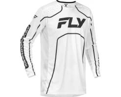 Fly Racing Youth Rayce Bicycle Jersey (White/Black) (Youth L)