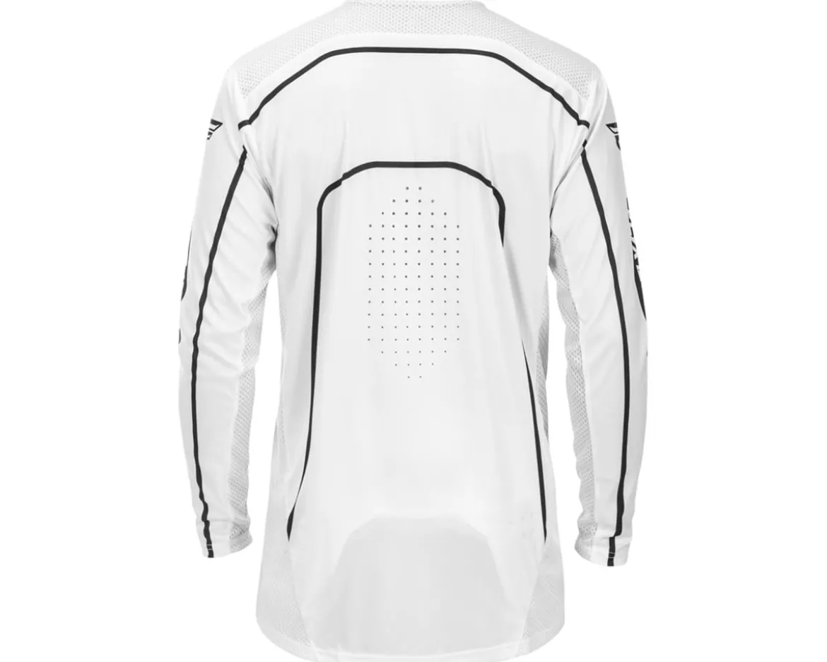 Fly Racing Youth Rayce Bicycle Jersey (White/Black) (Youth L)
