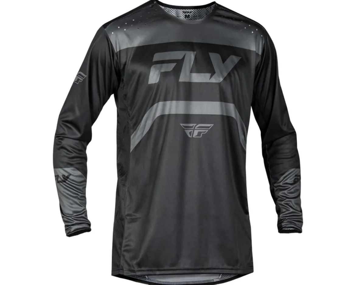 Fly Racing Youth Rayce Long Sleeve Jersey (Black/Charcoal) (Youth XL)