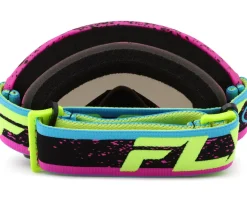 Fly Racing Youth Zone Goggles (Pink/Black/Hi-Vis) (Black Mirror/Smoke Lens)