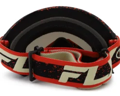 Fly Racing Youth Zone Goggles (Black/Red/Cream) (Silver Mirror/Smoke Lens)