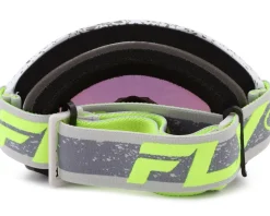 Fly Racing Youth Zone Goggles (Dark Grey/Hi-Vis) (Iridescent Green Mirror Lens)