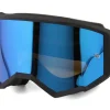 Fly Racing Zone Goggles (Black/Black) (Sky Blue Mirror/Smoke Lens)