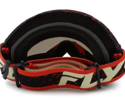 Fly Racing Zone Goggles (Black/Red/Cream) (Silver Mirror/Smoke Lens)