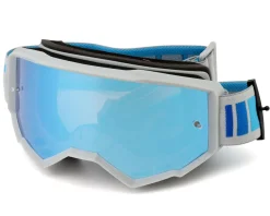 Fly Racing Zone Goggle (Silver/Blue/Blue Mirror Lens)