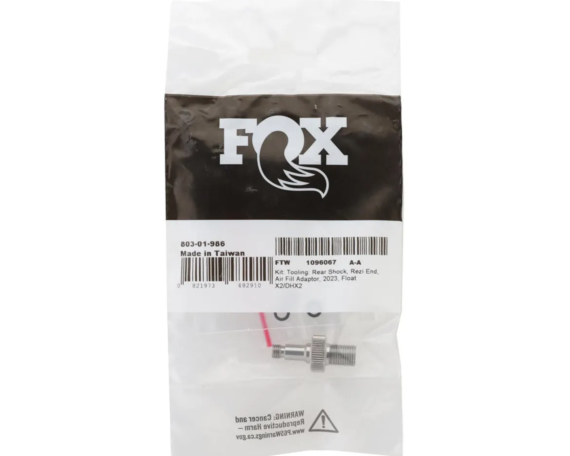 Fox Suspension Air Fill Adapter For Rear Shock (Silver) (Rezi End)