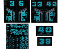 Fox Suspension Custom Decal Kit (Turquoise) (All Models Except Step Casts)