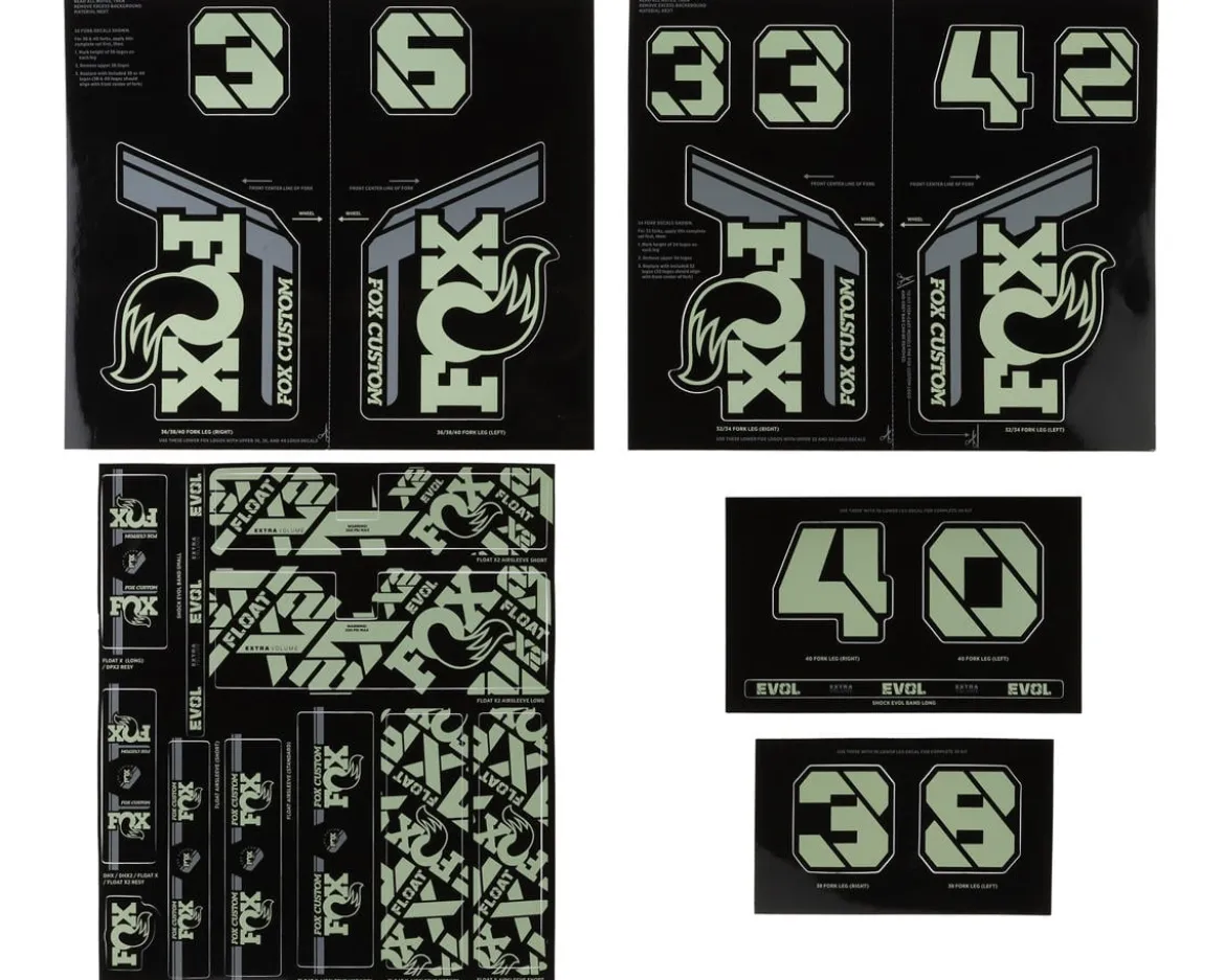 Fox Suspension Custom Decal Kit (Pistachio) (All Models Except Step Casts)