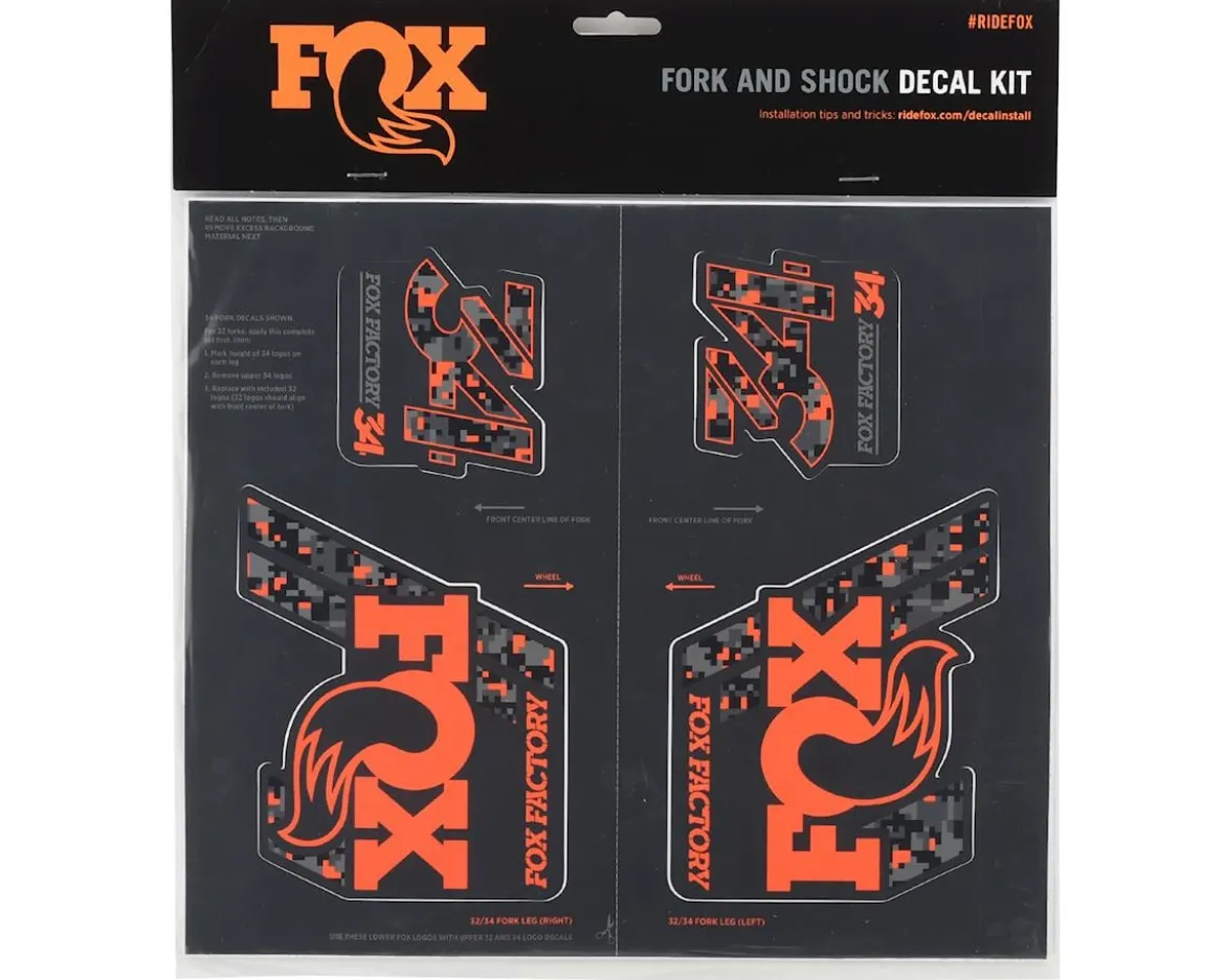 Fox Suspension Heritage Decal Kit for Forks & Shocks (DigiCam) (All Models Except Step Casts)