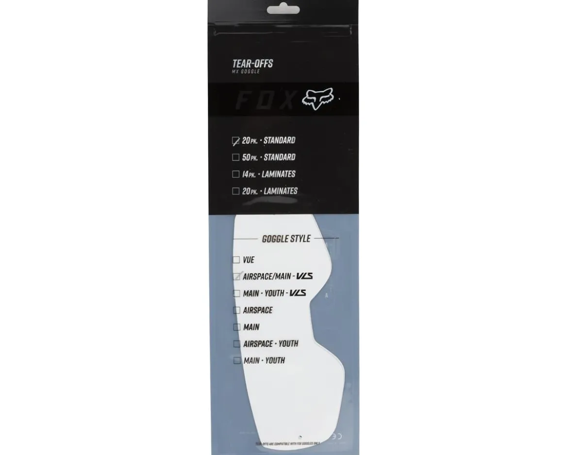 Fox Racing Airspace/Main VLS Tear Offs (Clear) (20 Pack)