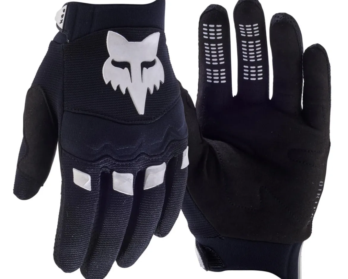 Fox Racing Dirtpaw Youth Long Finger Gloves (Black) (Youth M)