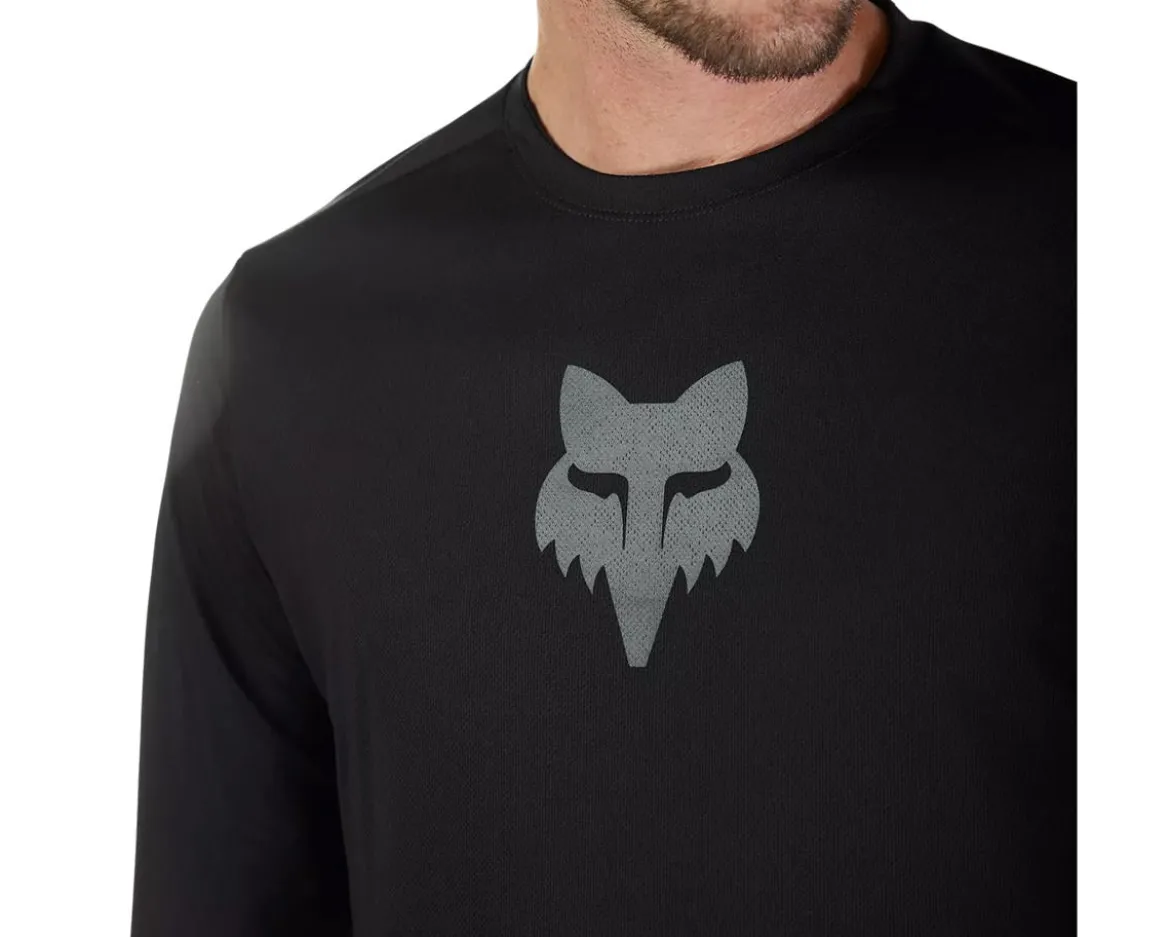Fox Racing Ranger Fox Head Long Sleeve Jersey (Black) (S)