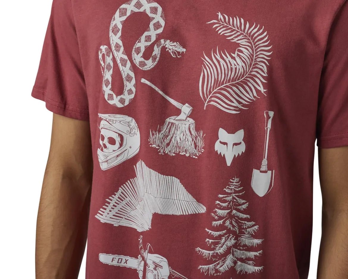 Fox Racing Track Beast Short Sleeve Premium Tee (Scarlet) (S)