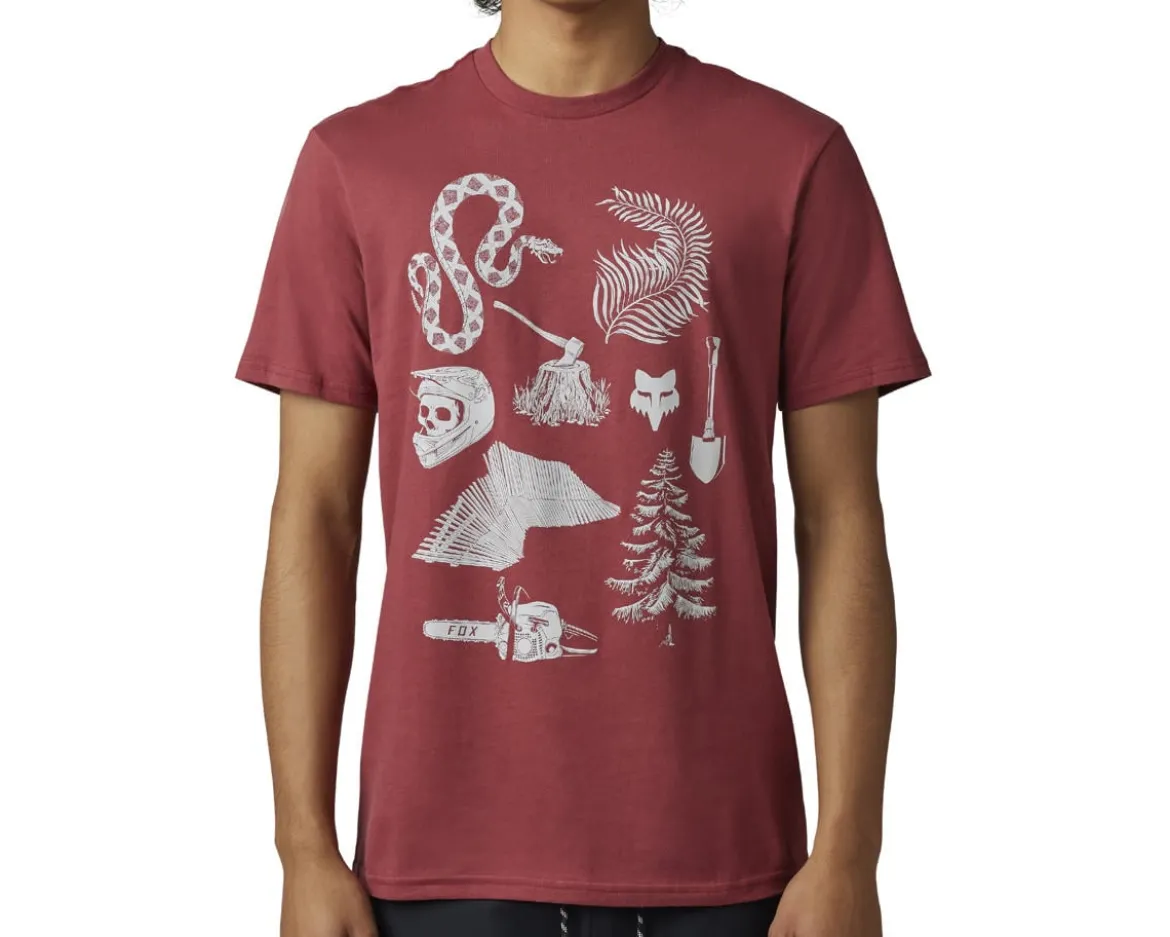 Fox Racing Track Beast Short Sleeve Premium Tee (Scarlet) (S)