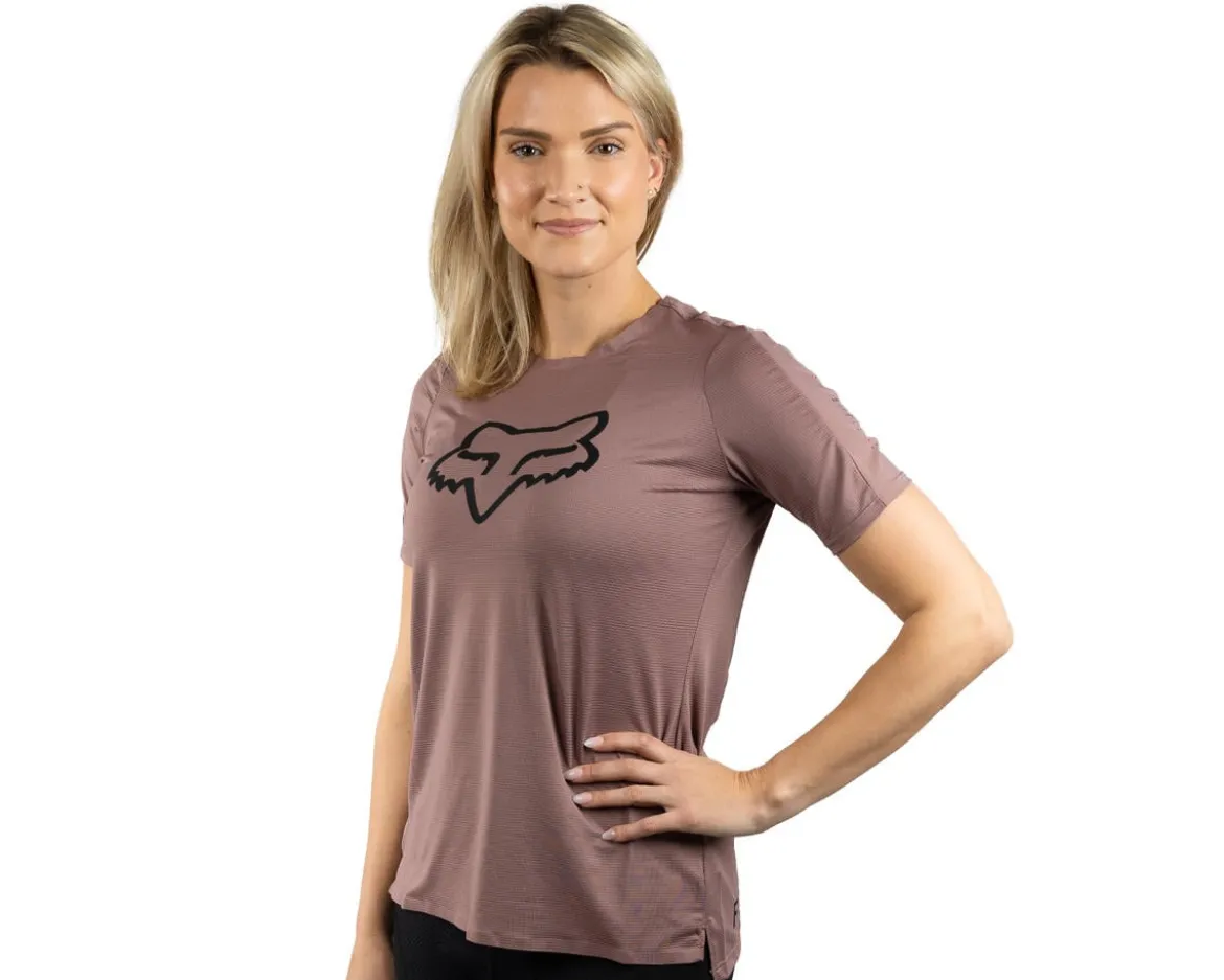 Fox Racing Women's Flexair Short Sleeve Jersey (Plum Perfect) (M)