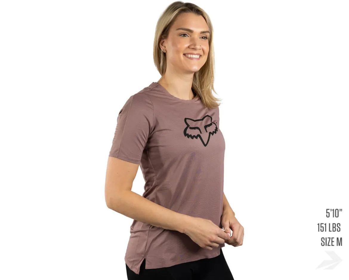 Fox Racing Women's Flexair Short Sleeve Jersey (Plum Perfect) (M)
