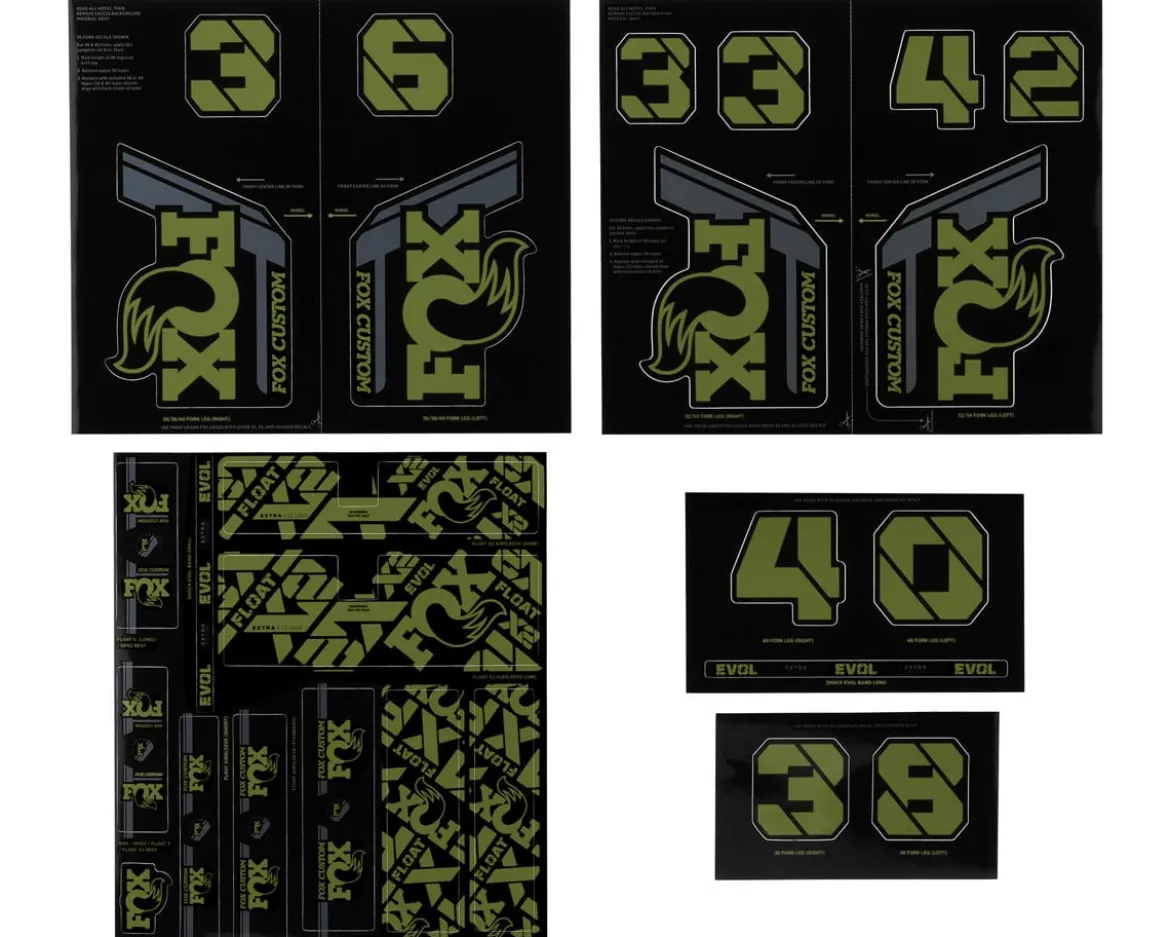 Fox Suspension Custom Decal Kit (Olive Drab) (All Models Except Step Casts)