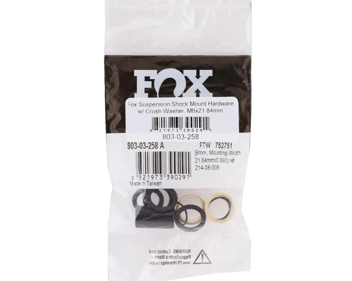 Fox Suspension Shock Mount Hardware (21.84mm) (M6) (w/ Crush Washer)