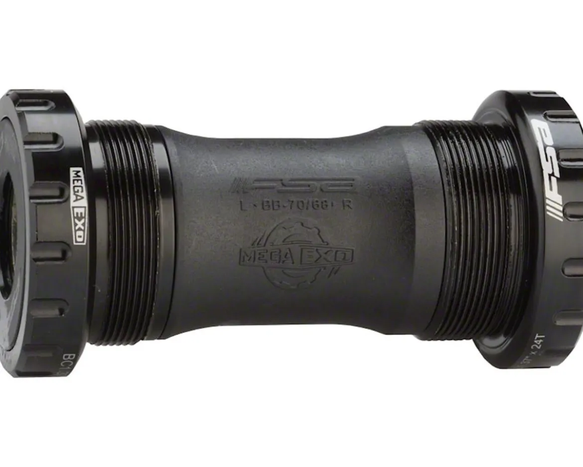 Full Speed Ahead BB-4000 MegaExo 19mm Omega Bottom Bracket (Black) (BSA) (68mm)