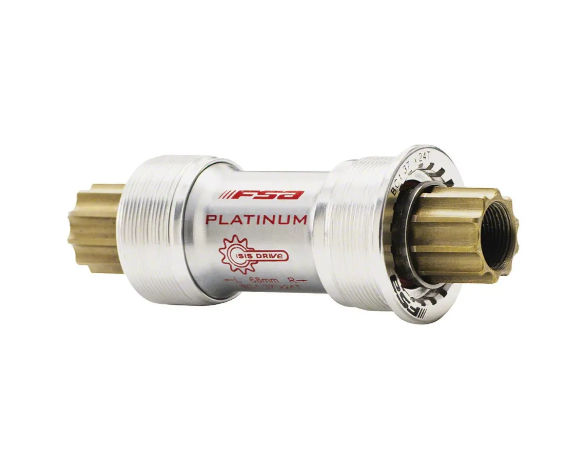 Full Speed Ahead Platinum ISIS Threaded Bottom Bracket (Silver) (BSA) (68mm) (108mm)