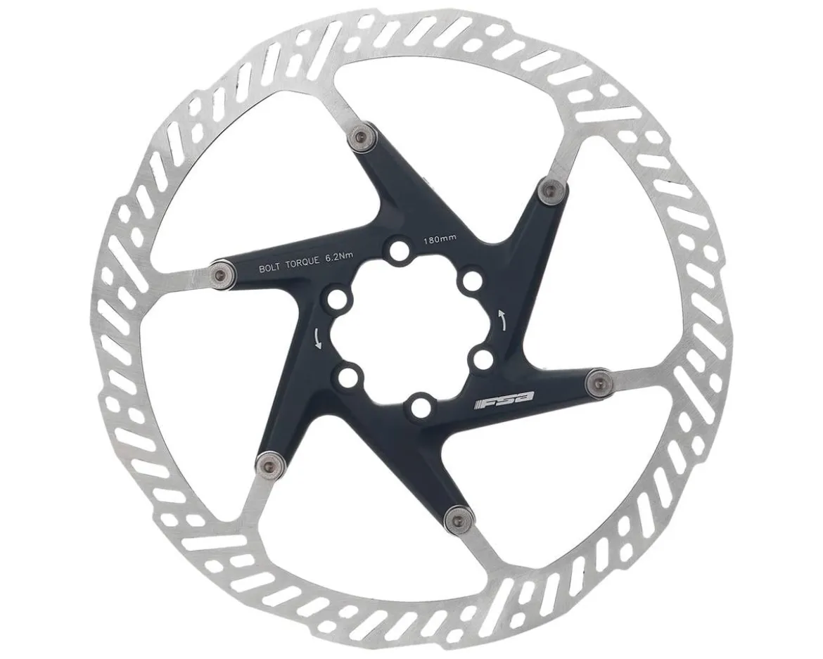 Full Speed Ahead K-Force 2 Piece Disc Brake Rotor (Black) (6-Bolt) (1) (180mm)