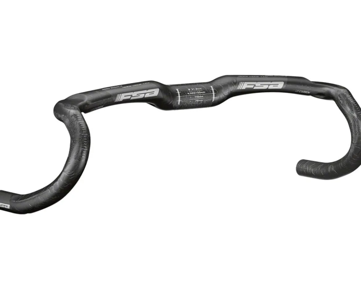 Full Speed Ahead K-Wing AGX Drop Handlebar (Black) (Carbon) (40cm)