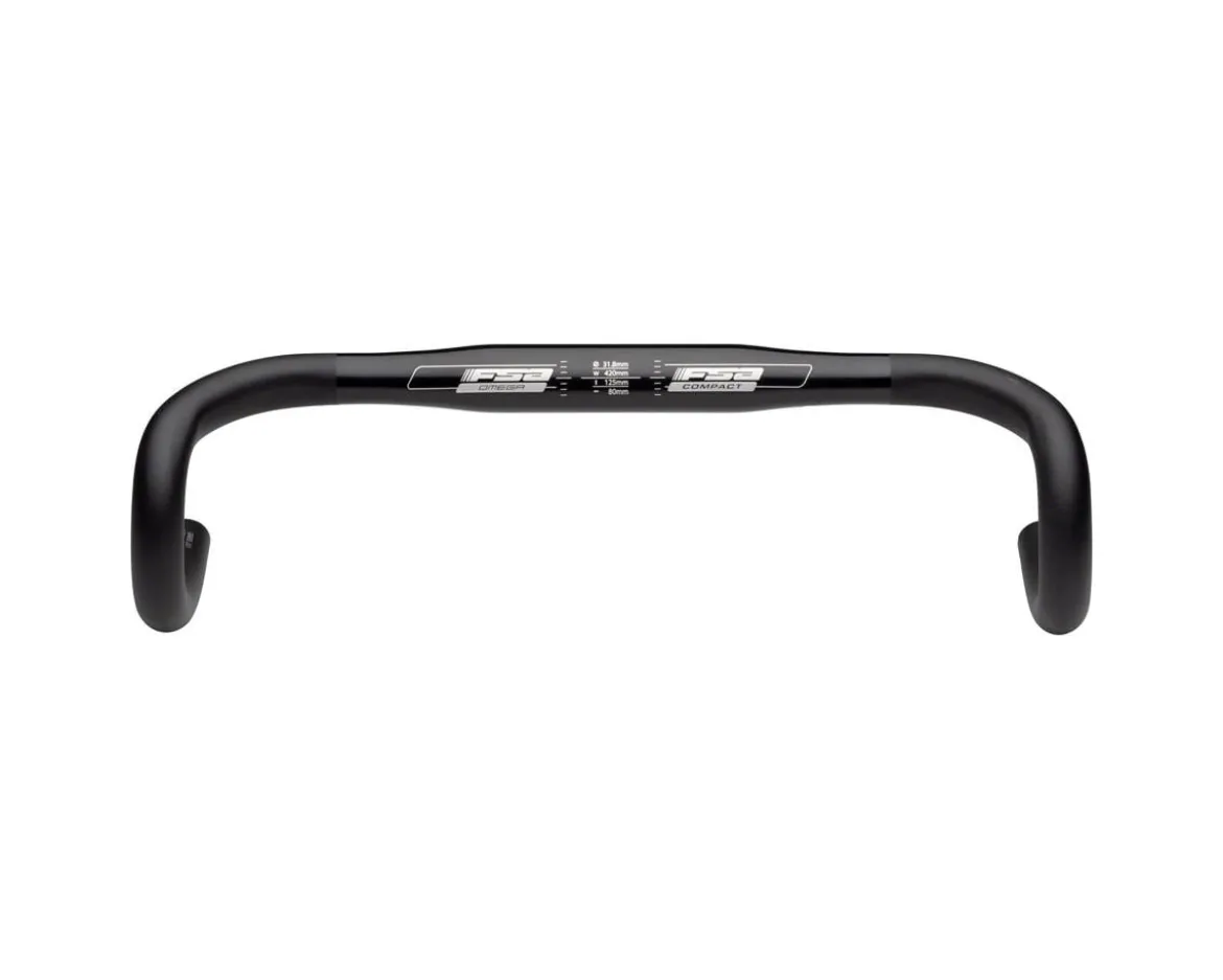 Full Speed Ahead Omega Compact Drop Handlebar (Black) (40cm)