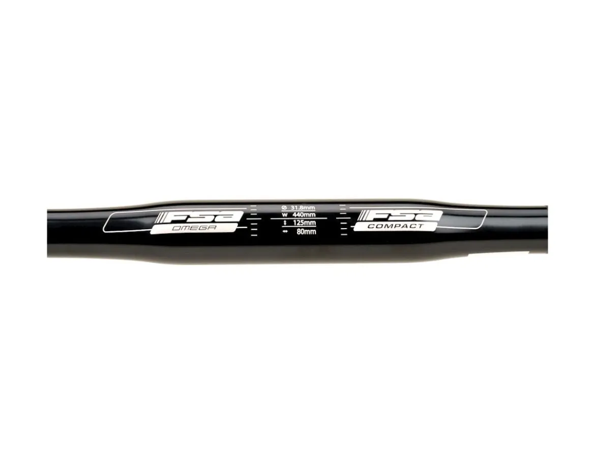 Full Speed Ahead Omega Compact Alloy Handlebar (Black) (31.8mm) (40cm)