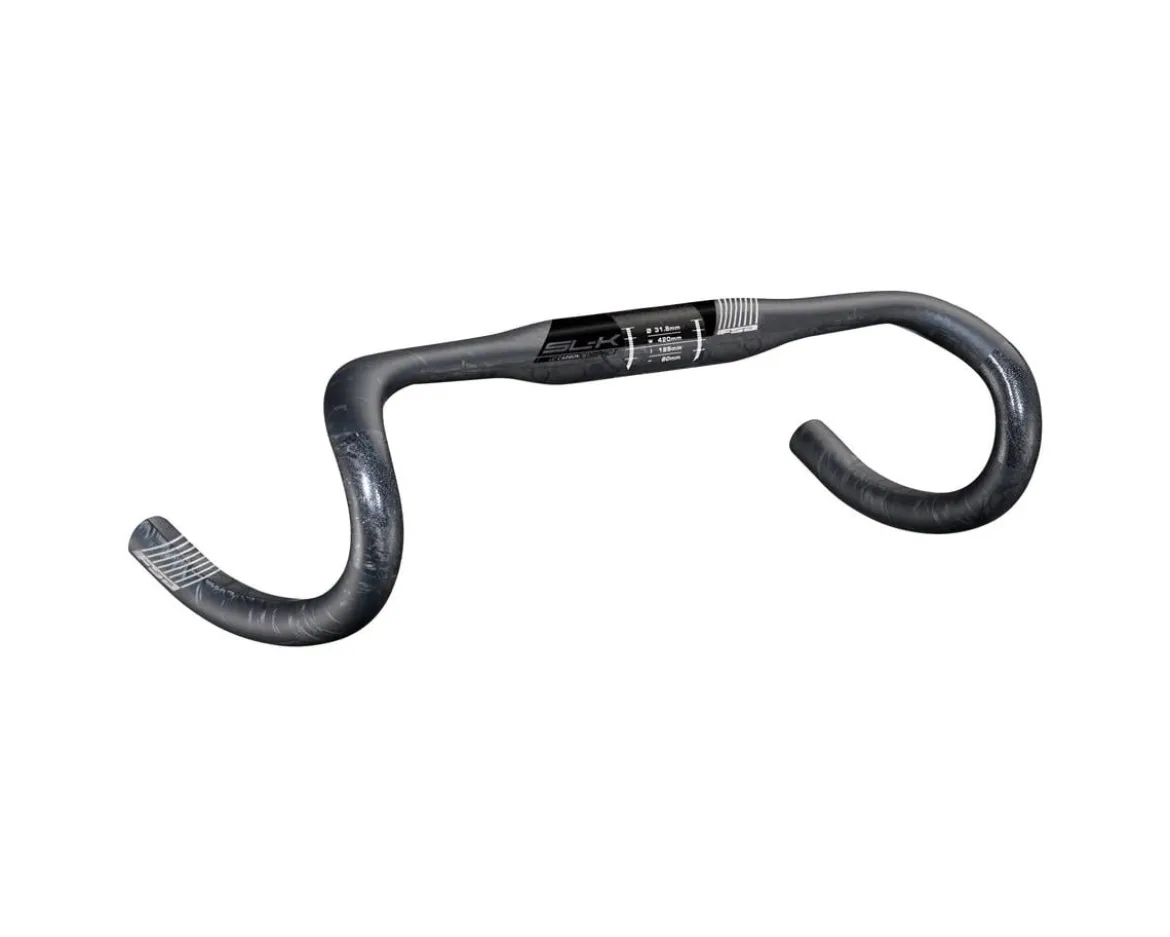 Full Speed Ahead SL-K Compact Drop Handlebar (Black) (Carbon) (40cm) (ACR Internal Routing Compatible)