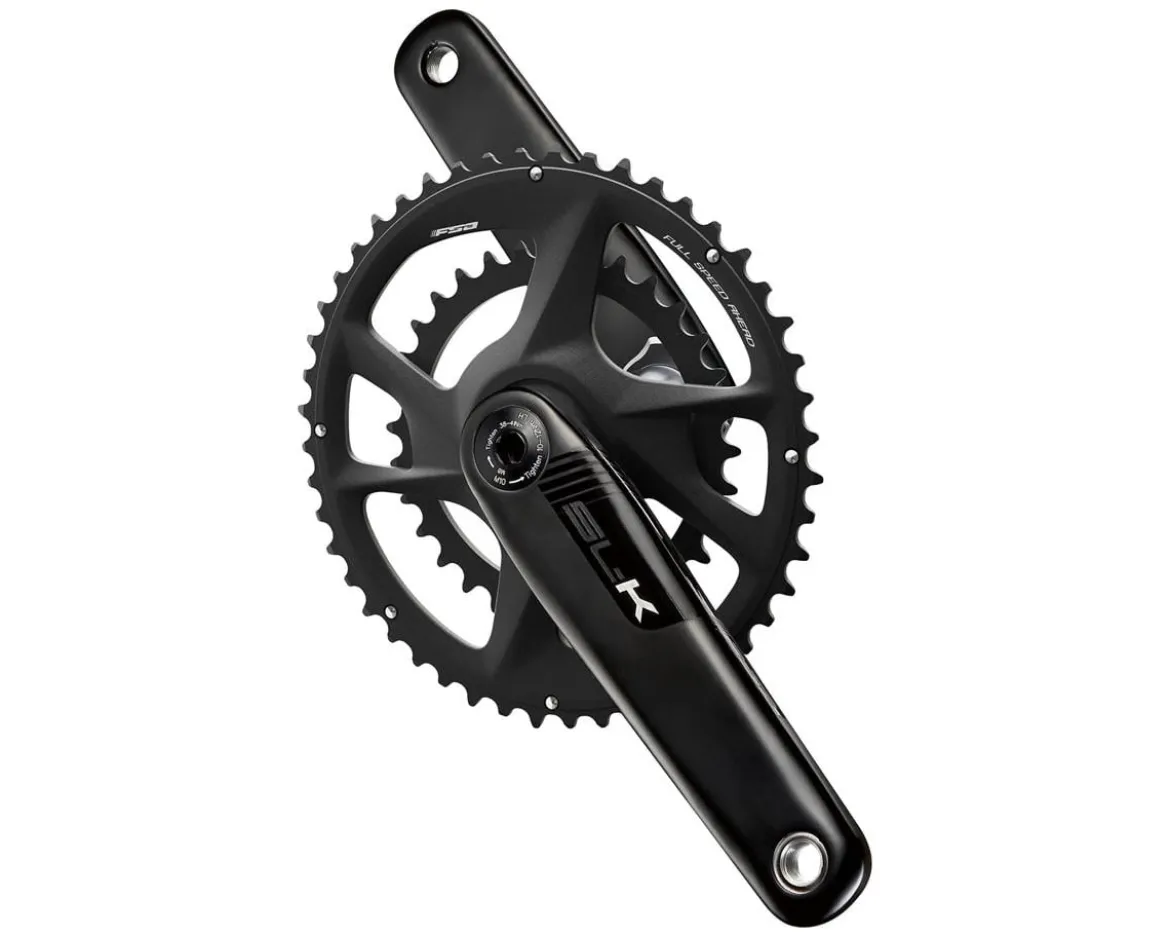 Full Speed Ahead SL-K 2x Modular Carbon Crankset (Black) (For Shimano HG+ 12-Speed) (165mm) (53/39T) (30mm 386EVO Spindle)