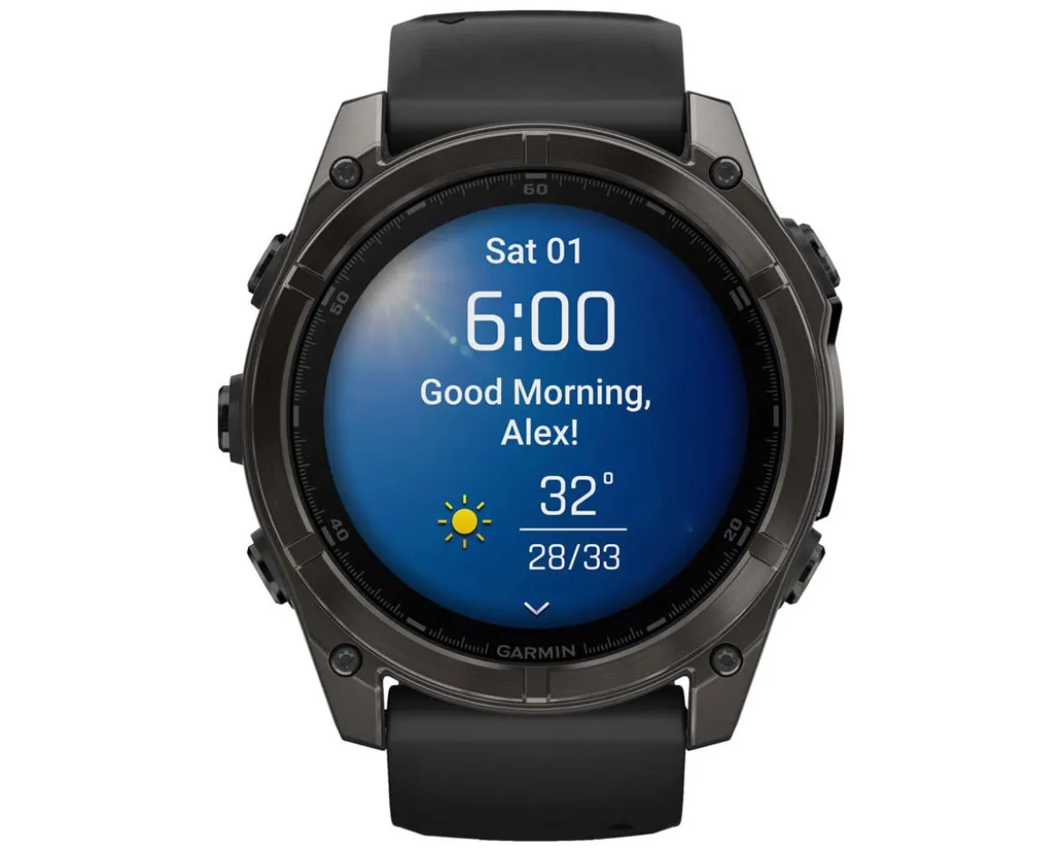 Garmin fenix 8 AMOLED Watch (Carbon Grey DLC Titanium) (51mm)
