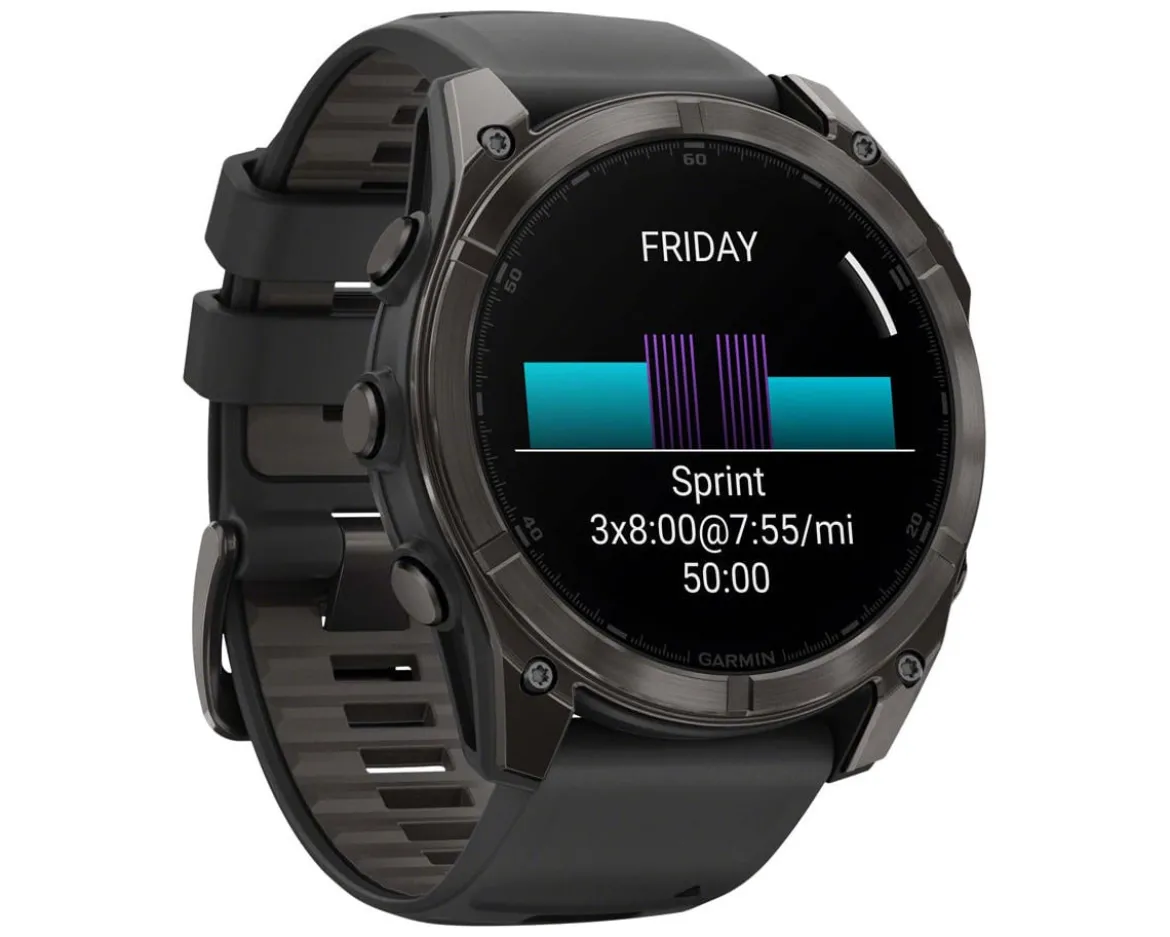 Garmin fenix 8 AMOLED Watch (Carbon Grey DLC Titanium) (51mm)