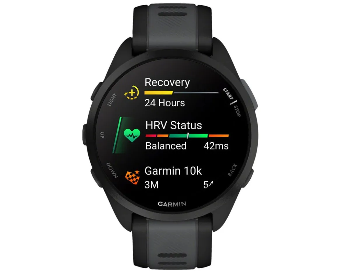 Garmin Forerunner 165 GPS Smartwatch (Black/Slate Gray) (AMOLED Display)