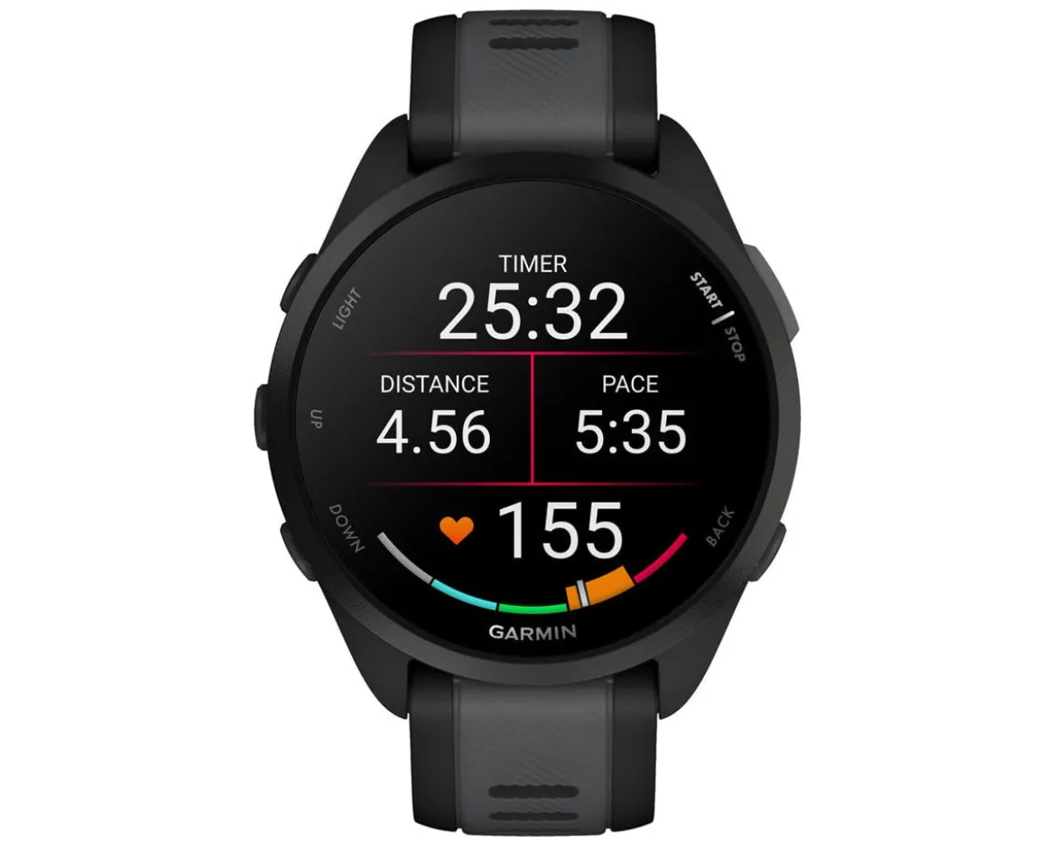 Garmin Forerunner 165 GPS Smartwatch (Black/Slate Gray) (AMOLED Display)