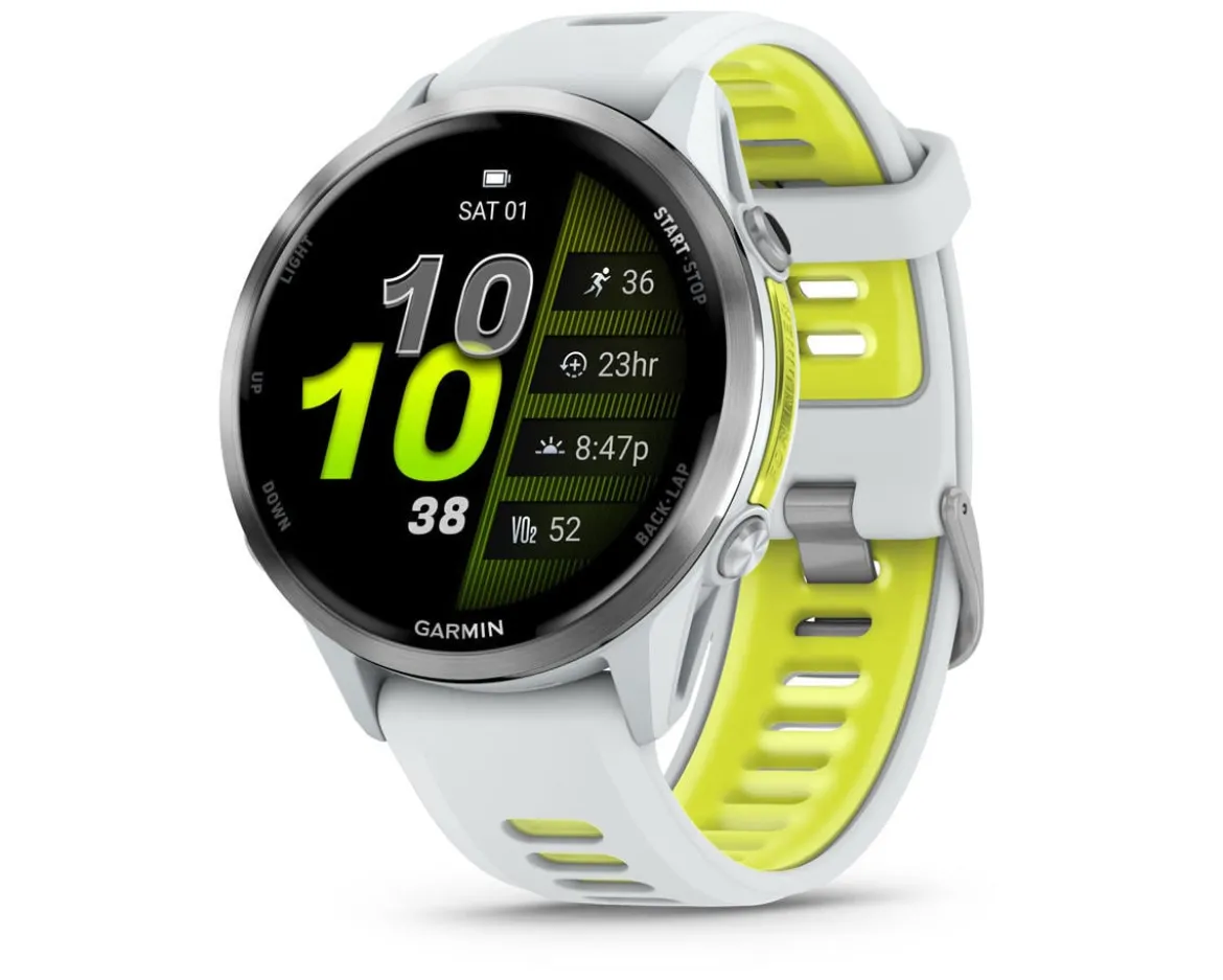 Garmin Forerunner 970 Smartwatch (Whitestone/Amp Yellow)