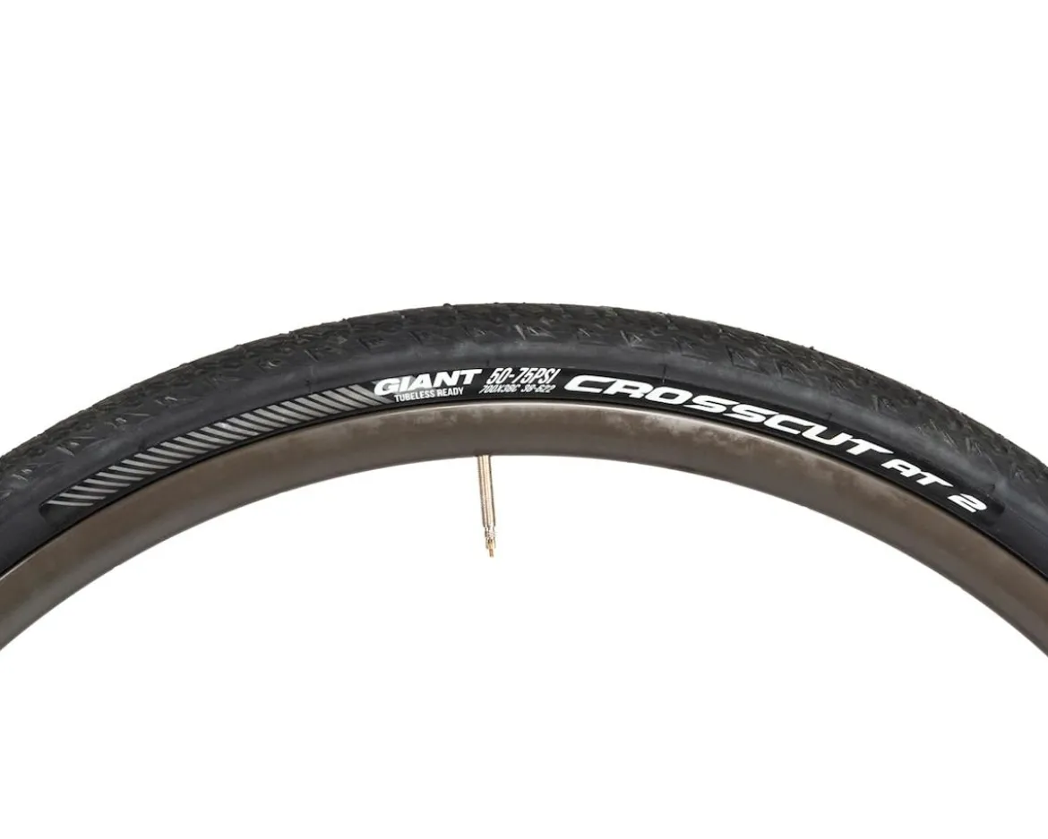 Giant Crosscut AT 2 Tubeless Gravel Tire (Black) (700c) (38mm) (Wire) (Deflect)
