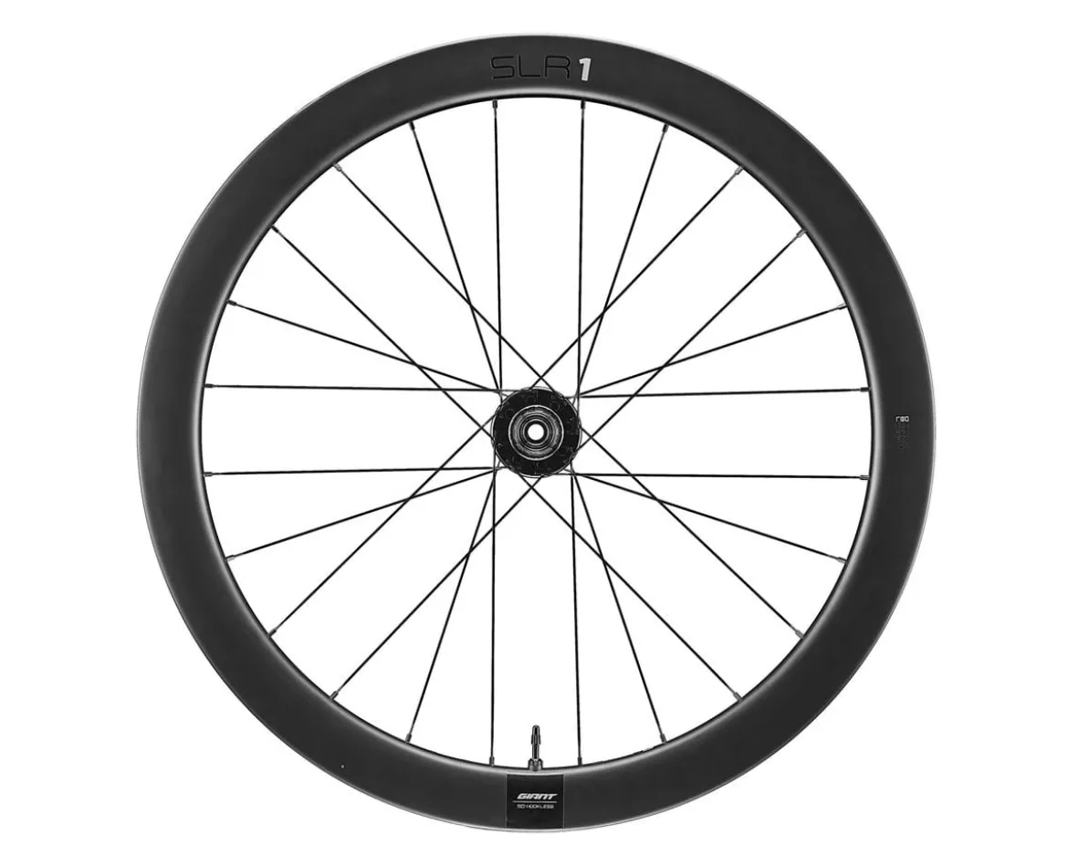 Giant SLR 1 50 Disc Road Wheels (Black) (Front) (12 x 100mm) (700c) (Centerlock) (Tubeless)