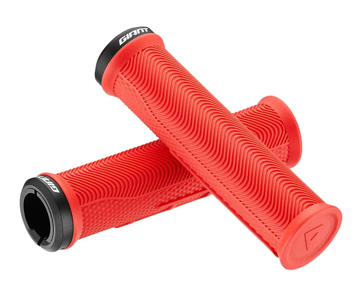 Giant Tactal Pro Single Lock-On Grips (Red) (132mm) (Pair)
